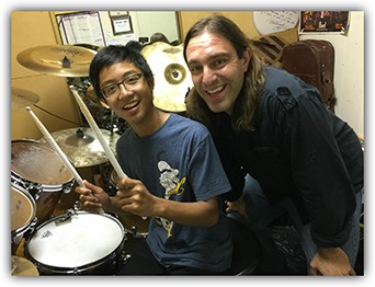 In person and online drum lessons for kids